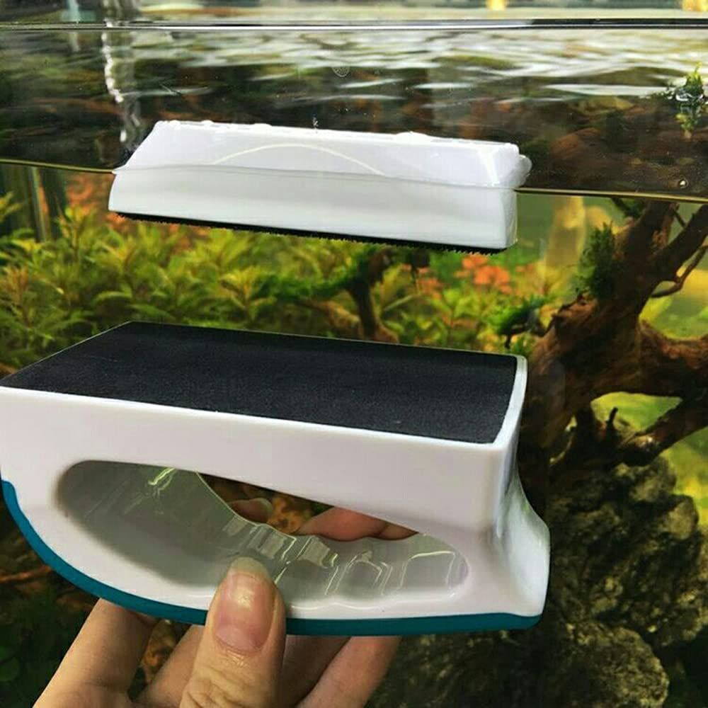 Floating Scraper Magnetic Cleaner Scrubber Aquarium Glass Algae Cleaning Brush for Fish Tank Magnetic Aquarium Glass Cleaner