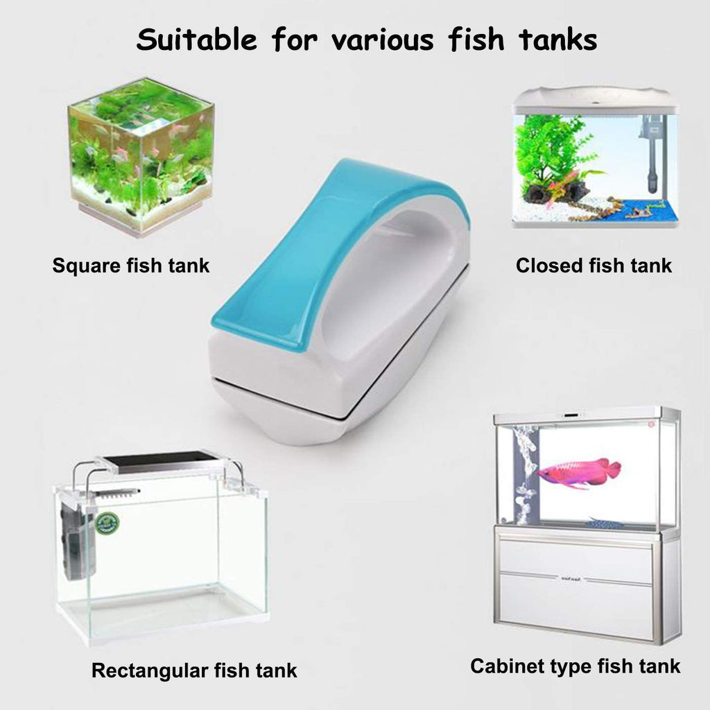 Floating Scraper Magnetic Cleaner Scrubber Aquarium Glass Algae Cleaning Brush for Fish Tank Magnetic Aquarium Glass Cleaner