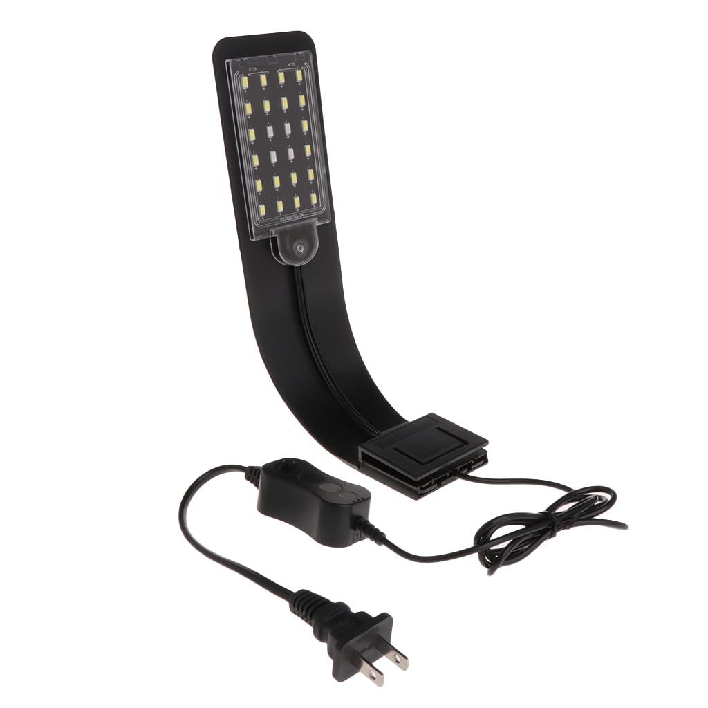 Aquarium Lights LED Clip Lamp for Fish for with Separate 220V 24 Beads High Brightness Blue & White