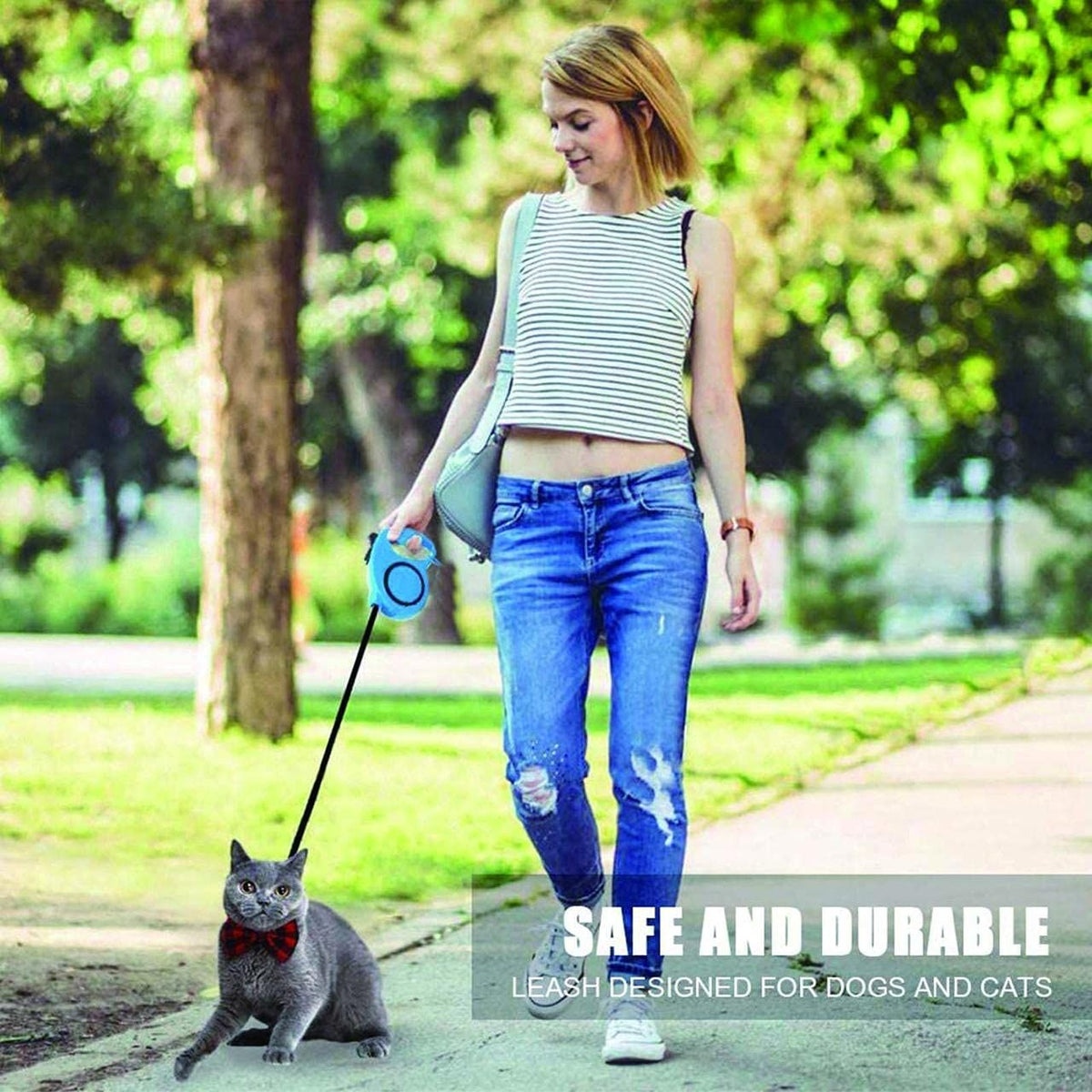 Pet Leash for Pet,12 FT Pet Walking Leash with Anti-Slip Handle,Strong Nylon Tape,Tangle-Free,One-Handed One Button Lock & Release