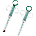 2 Pieces Pet Pill Plunger Popper for Small Cats Dogs Pill Dispenser Pet Piller Soft for Feeding Accessories (Green)