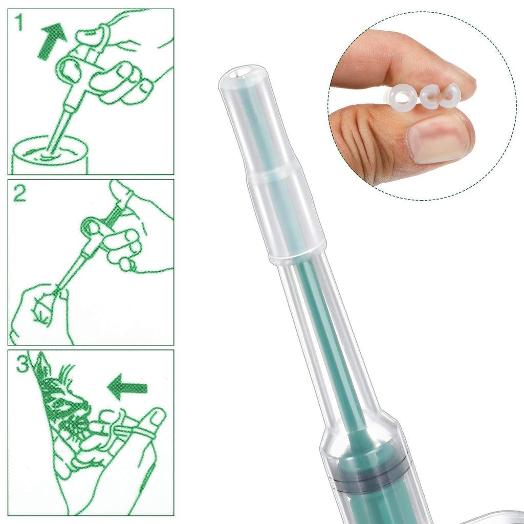 2 Pieces Pet Pill Plunger Popper for Small Cats Dogs Pill Dispenser Pet Piller Soft for Feeding Accessories (Green)