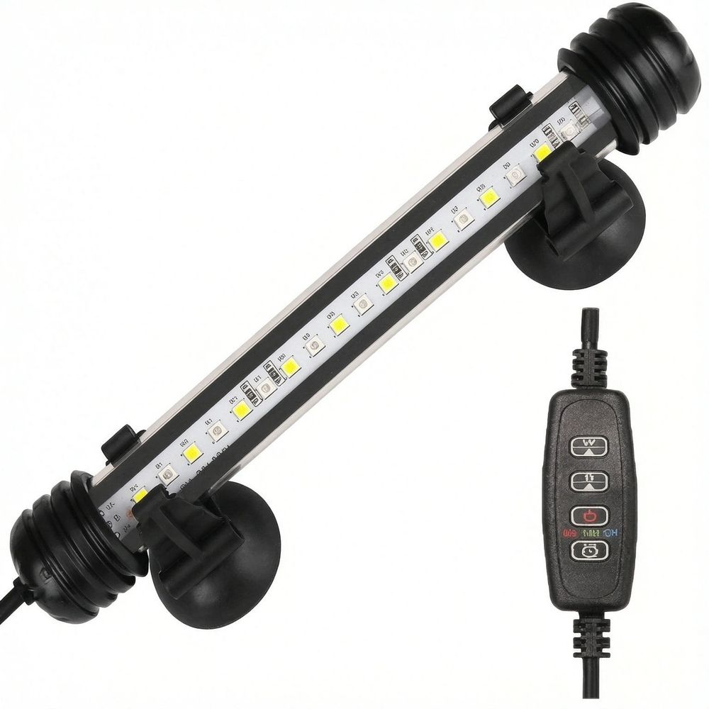 (15.35inch)Submersible Aquarium Light Underwater Fish Tank Light LED Aquarium Light Bar with Timer Auto On/Off and Dimmer Adjustable