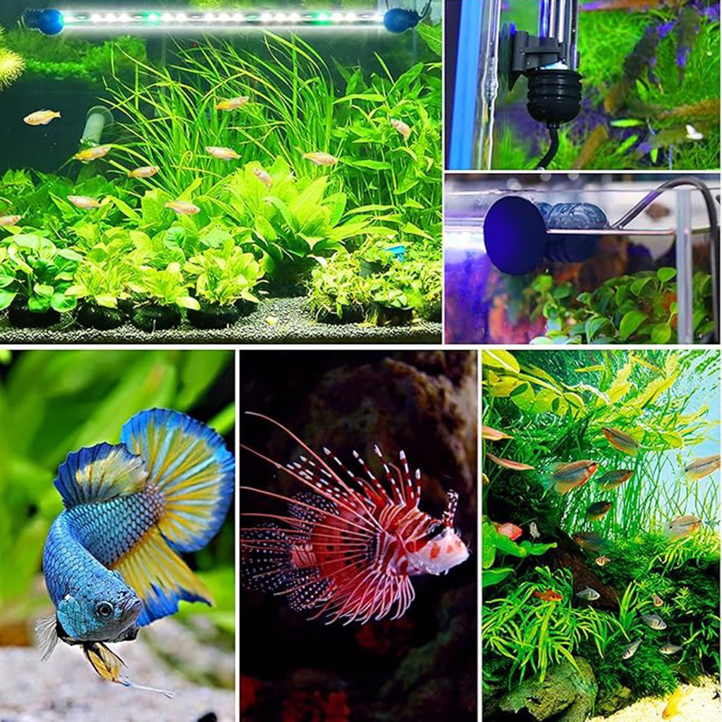 (15.35inch)Submersible Aquarium Light Underwater Fish Tank Light LED Aquarium Light Bar with Timer Auto On/Off and Dimmer Adjustable
