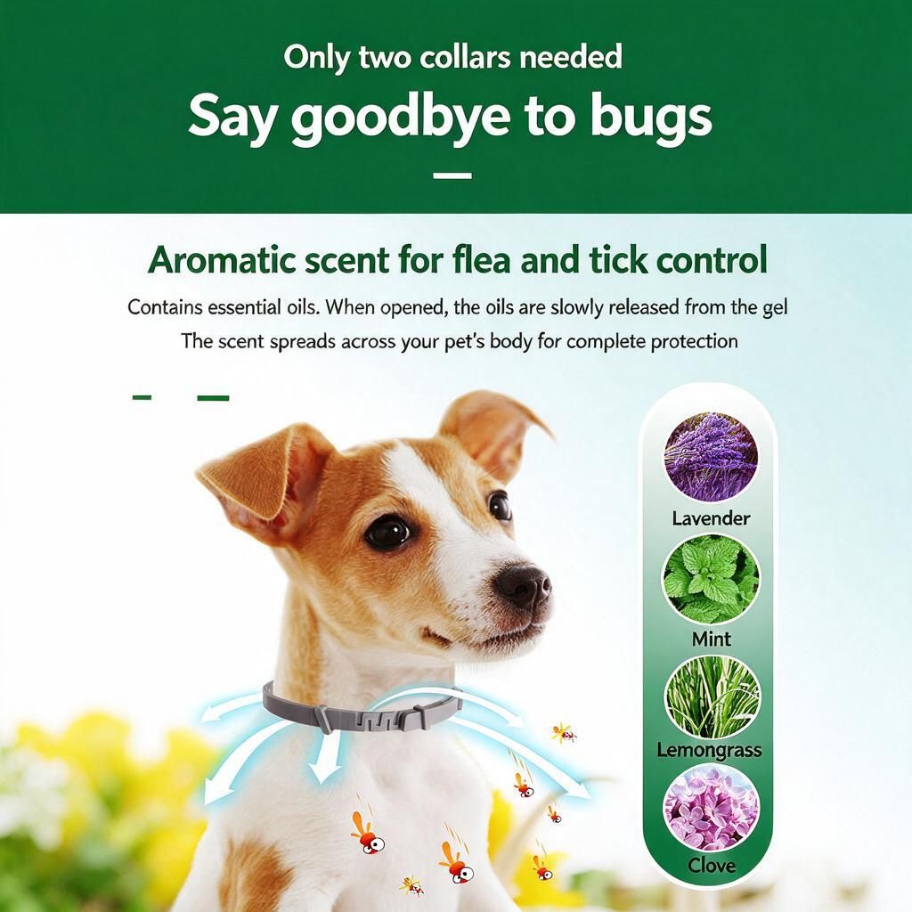 Adjustable Cat Flea & Mosquito Repellent Collar Pink Tin 38cm 8 Month Long-Lasting Protection Safe for Indoor Cats Halloween