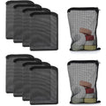 10 Pcs Bags Filtrants for Aquarium with Fermeture Eclair in Maille Fine a Haut Debit Black, Biospheres Bags Reutilisables for Charcoal Actif