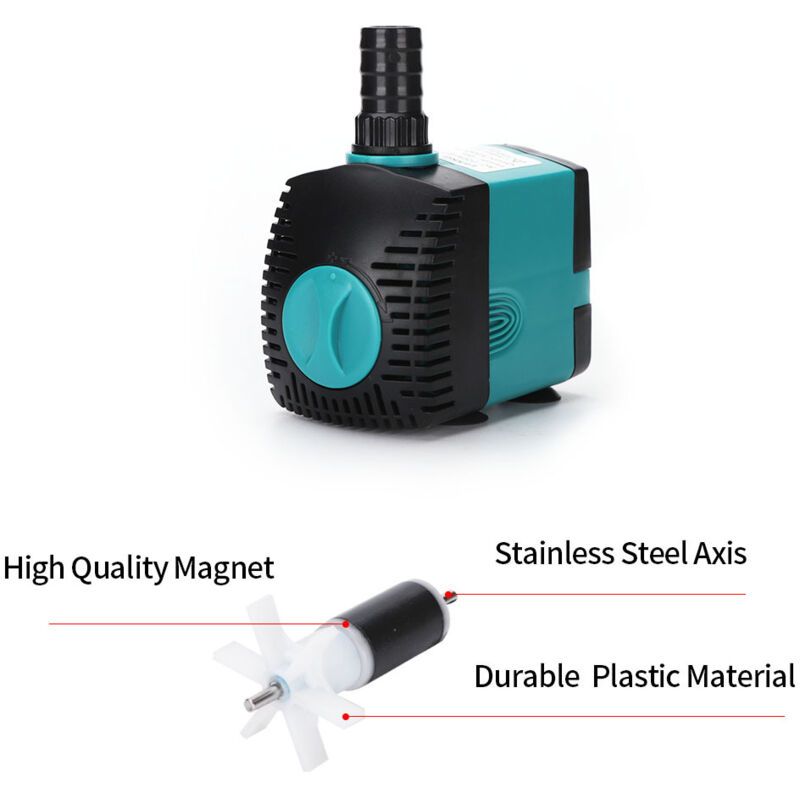Aquarium Circulating Water Pump Fish Pond Pump Aquarium Side Suction Pump 10w