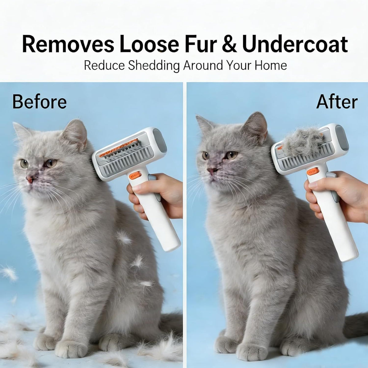 Dog and Cat Detangling Rake 2 in 1 for Undercoat and Loose Hair