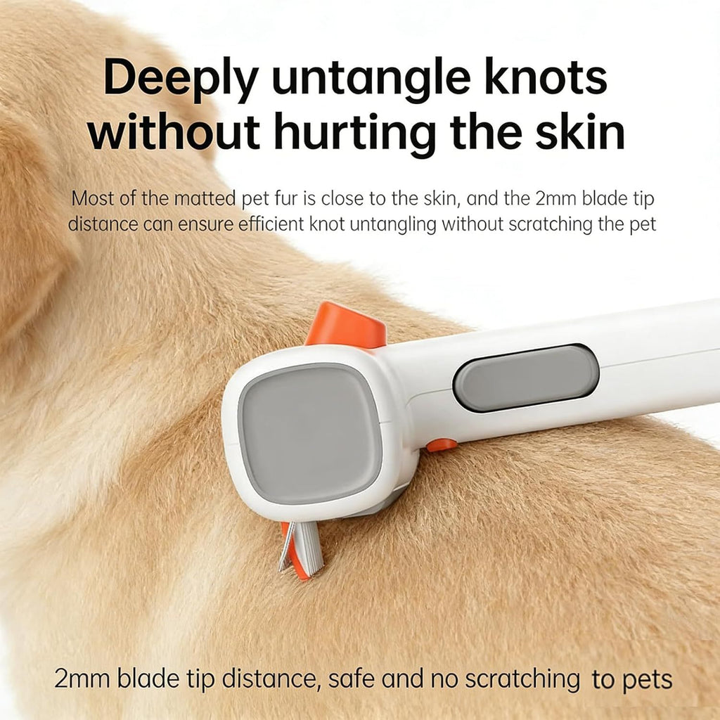 Dog and Cat Detangling Rake 2 in 1 for Undercoat and Loose Hair