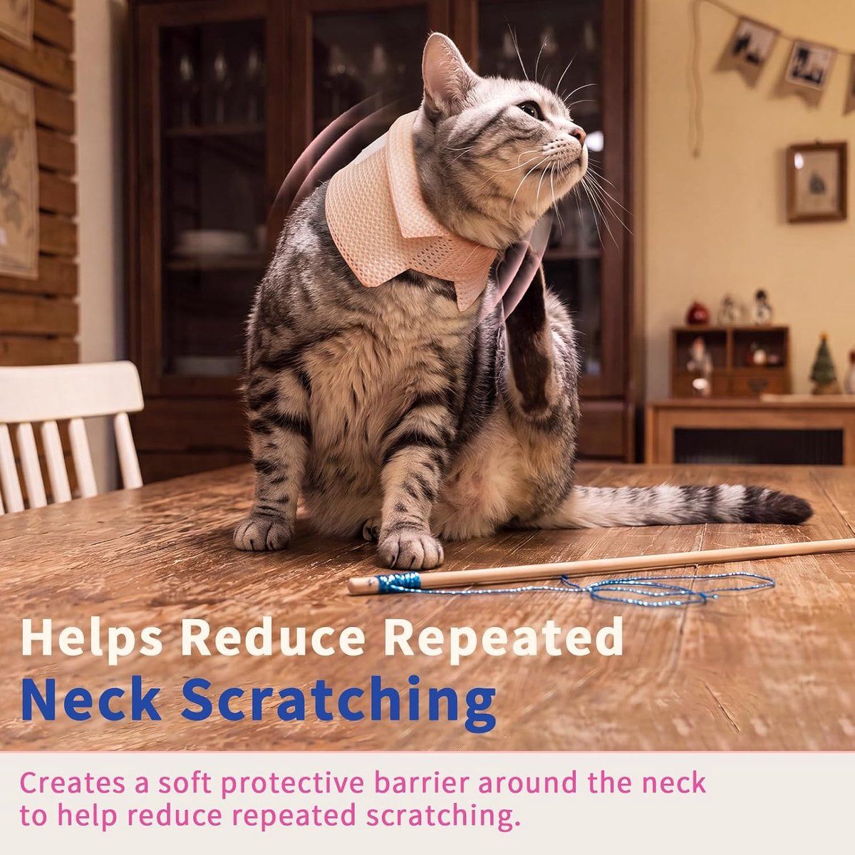 2 Pack Cat Protective Collar, Soft Comfortable Neck Guard Against Scratching, Pink, Size S 20-28 cm