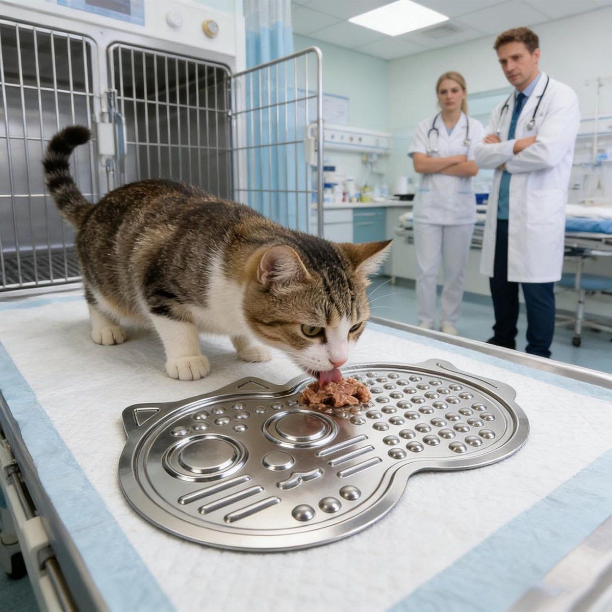 Stainless Steel Lick Mat for Dogs and Cats, Slow Feeder Lick Pad with Suction Cups for Food, Water and Treats, 38x25x1.8cm