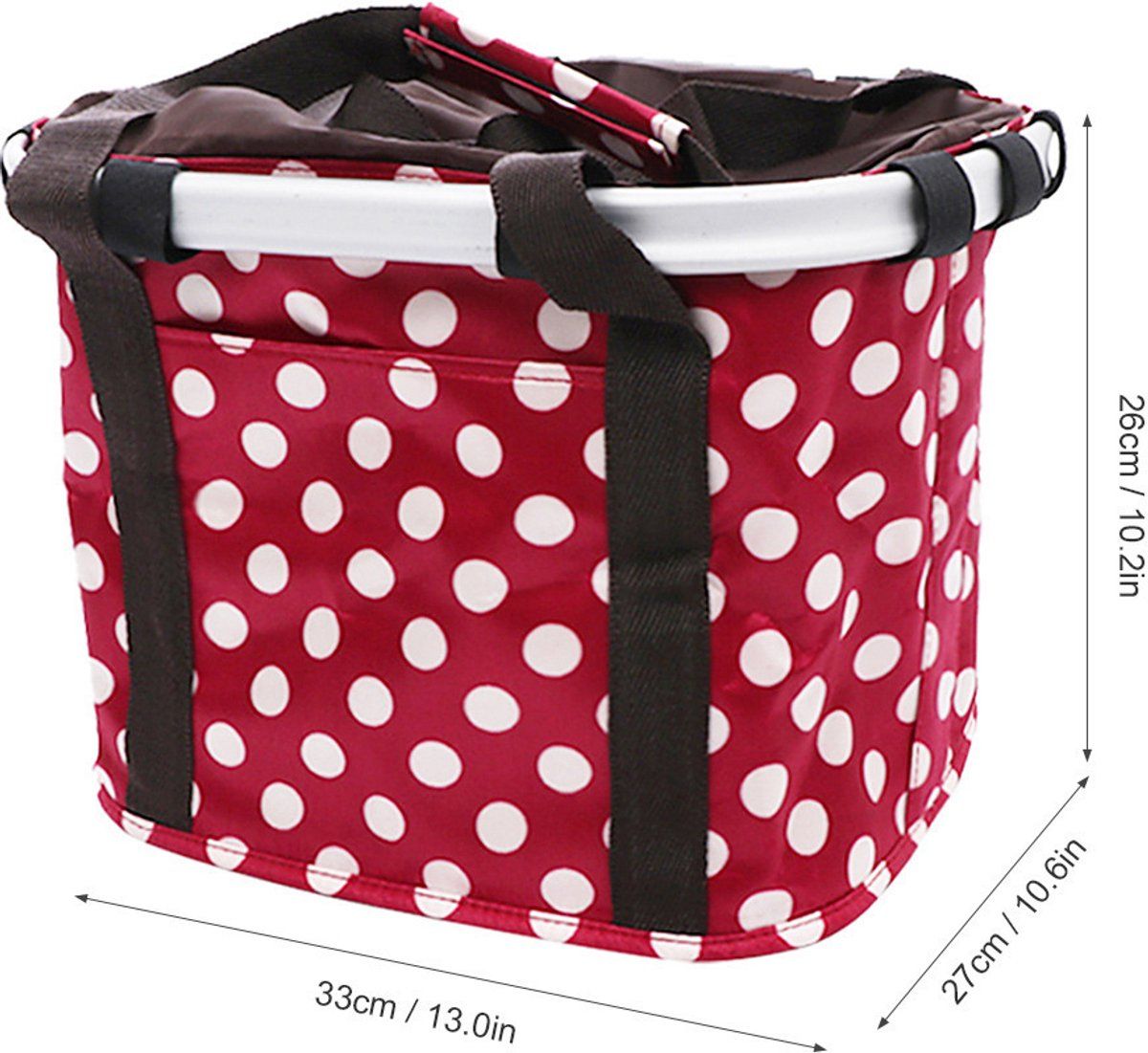 Dog Bike Basket, Foldable Bicycle Basket with Handlebar Mount, Quick Release Detachable Front Basket for Small Dogs, Pets, Shopping and Commuting