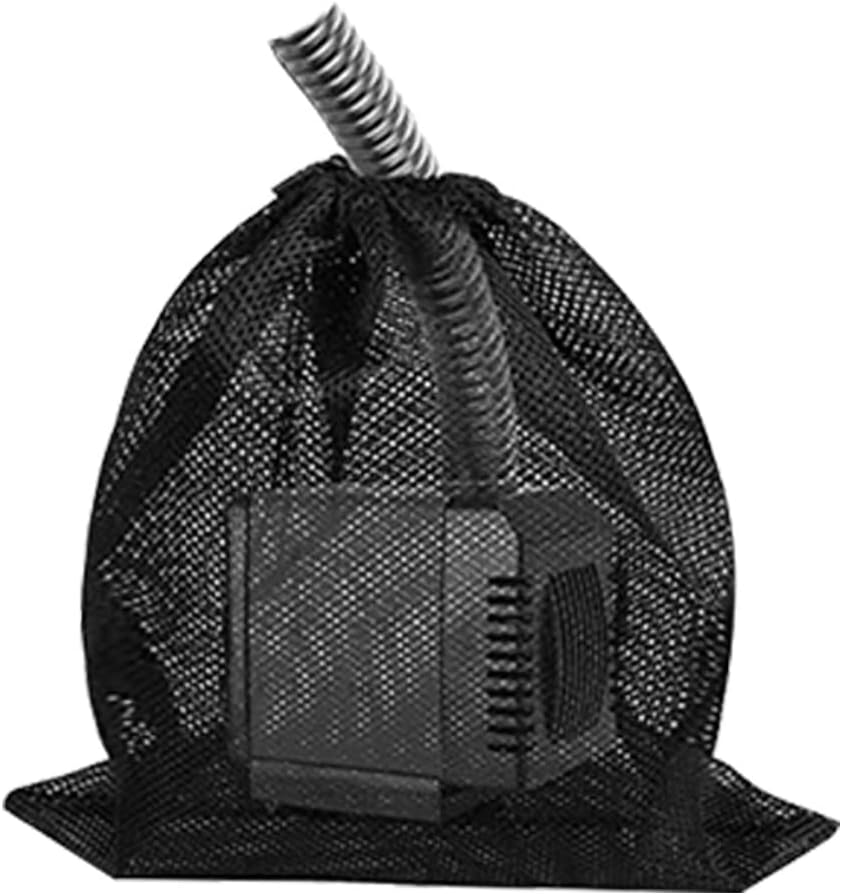 1Pcs Pump Barrier Bag, Black with Drawstring Pond Pump Filter Bag for Pond biofilters Aquarium Filtration and Outdoor Swimming Pool Media Bags(11.8"x 15.7")