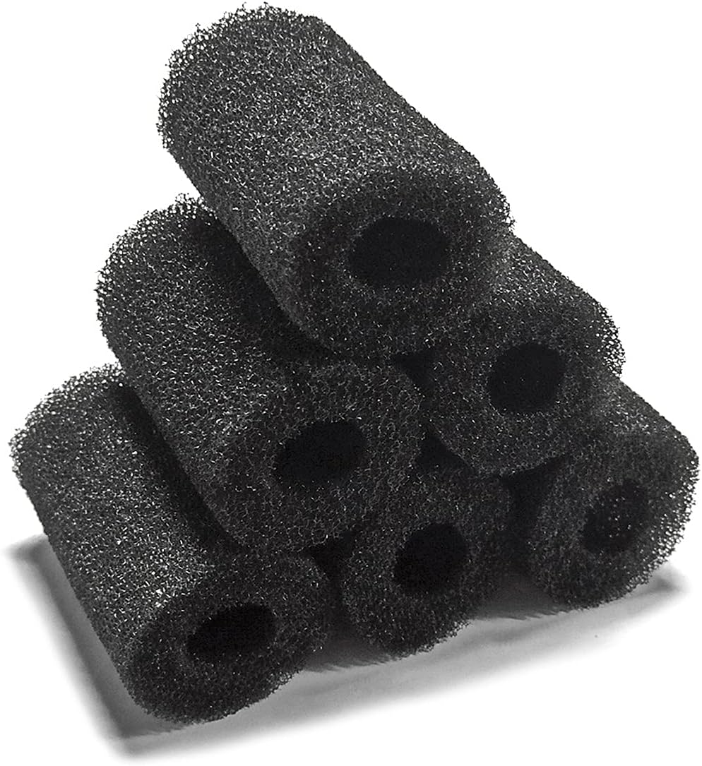 6pcs Pre-Filter Sponge, Pre Filter Foam Sponge Roll for Aquarium Fish Tank (6 x 3.5cm /2.4x1.4 inch)