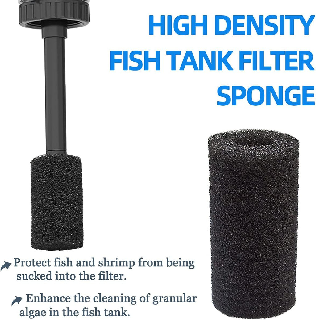 6pcs Pre-Filter Sponge, Pre Filter Foam Sponge Roll for Aquarium Fish Tank (6 x 3.5cm /2.4x1.4 inch)
