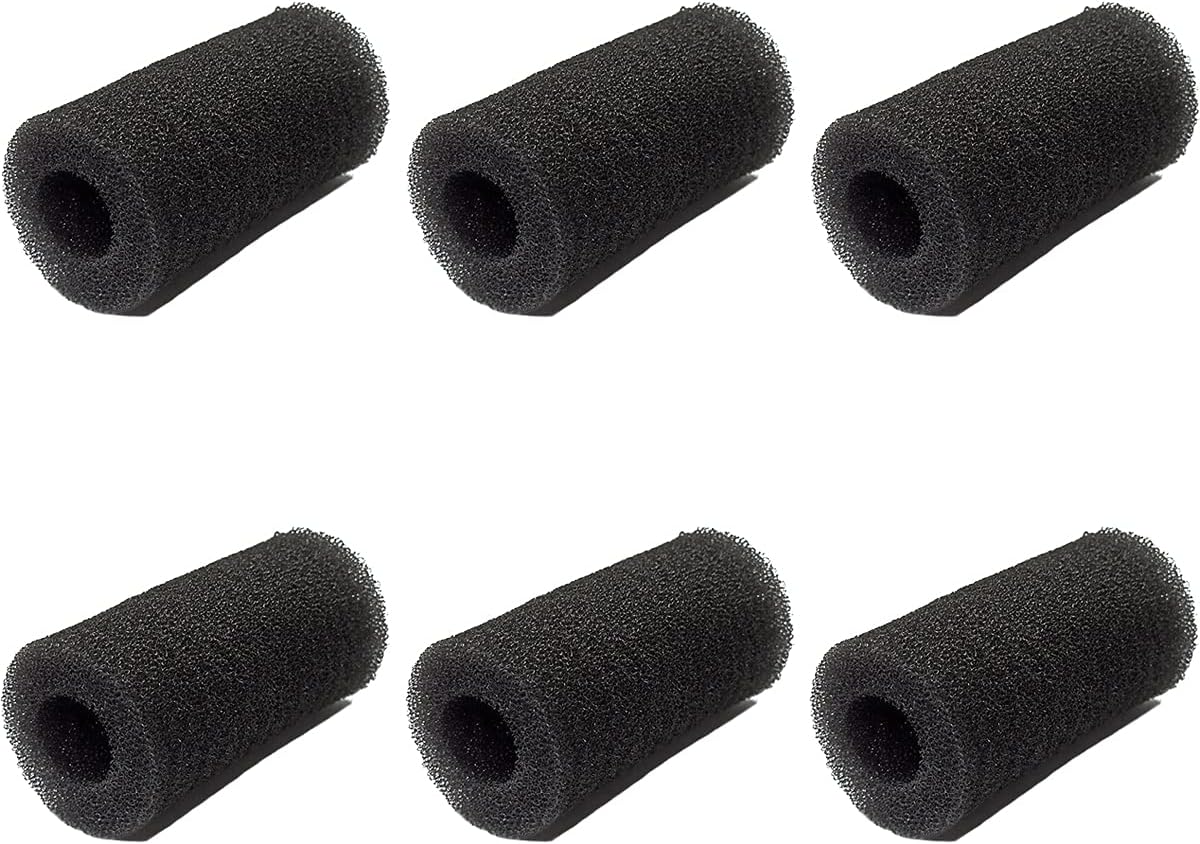 6pcs Pre-Filter Sponge, Pre Filter Foam Sponge Roll for Aquarium Fish Tank (6 x 3.5cm /2.4x1.4 inch)
