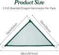 2Pcs Reptile Hammock - Breathable Mesh Bearded Dragon Hammock Lizard Tank Accessories Triangle Geckos Hammocks for Bearded Dragons Snakes Axolotls(Green)