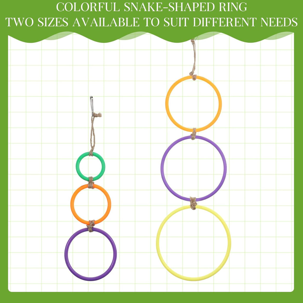 2 Pcs Snake Climbing Rings Snake Enrichment Toys for Ball Python Ball Python Tank Accessories, Reptile Enclosure Accessories Reptile Tank Accessory for Bearded Dragon, Chameleon, Lguana, Gecko, Lizard