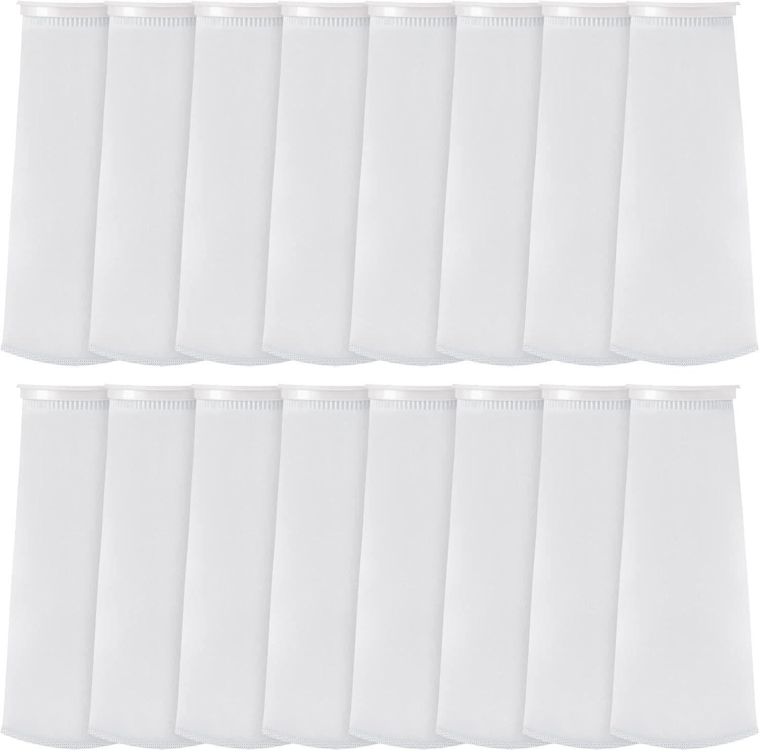 16 Pack 4 Inch Ring Filter Socks 200 ?m Aquarium Bags 4 Inch Ring by 15 Inch Long Socks for Fish Tank Freshwater Saltwater Aquariums