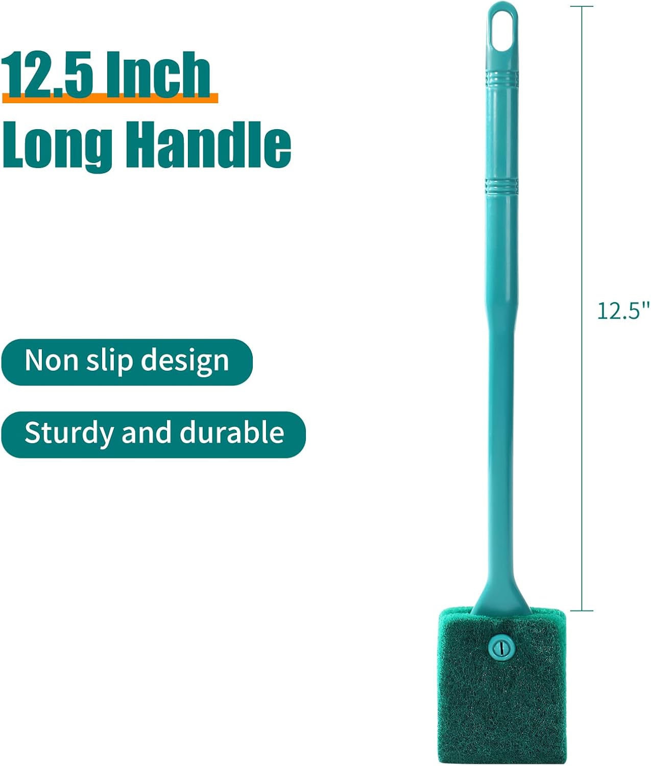 Fish Tank Cleaning Tools, Aquarium Double Sided Sponge Brh, Algae Scraper Cleaner with Long Handle