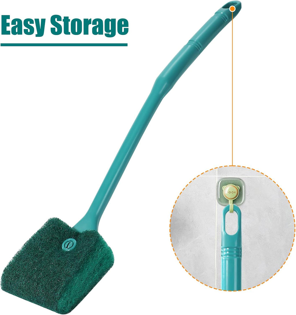 Fish Tank Cleaning Tools, Aquarium Double Sided Sponge Brh, Algae Scraper Cleaner with Long Handle