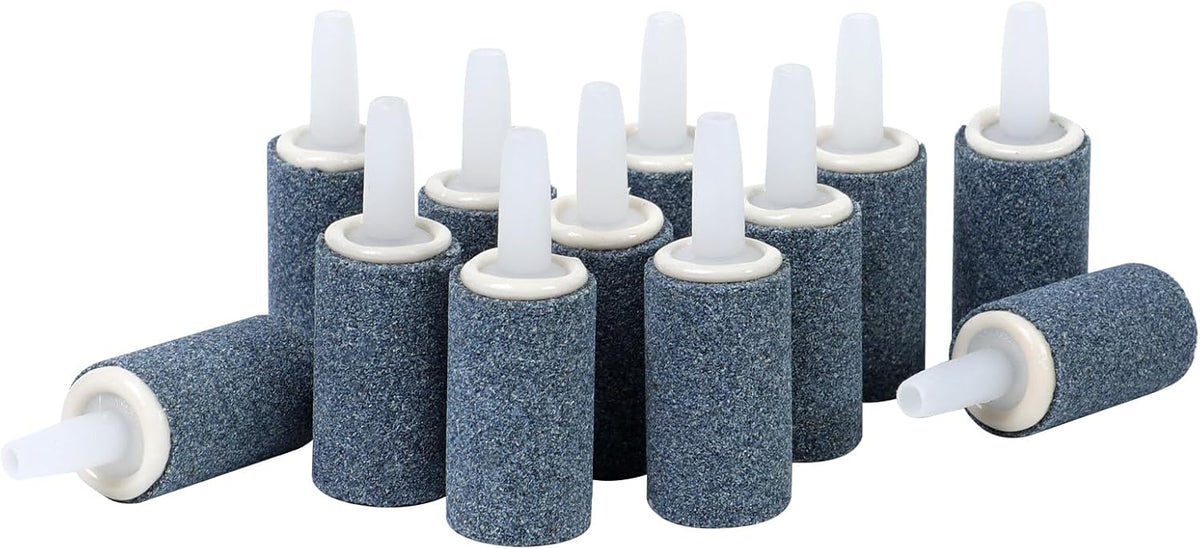 Aquarium Air Stones 1 inch 12 Pack, Bubble Stone, Aerator Bubble Differ, Air Pump Accessories for Aquariums, Fish Tanks, and Hydroponics