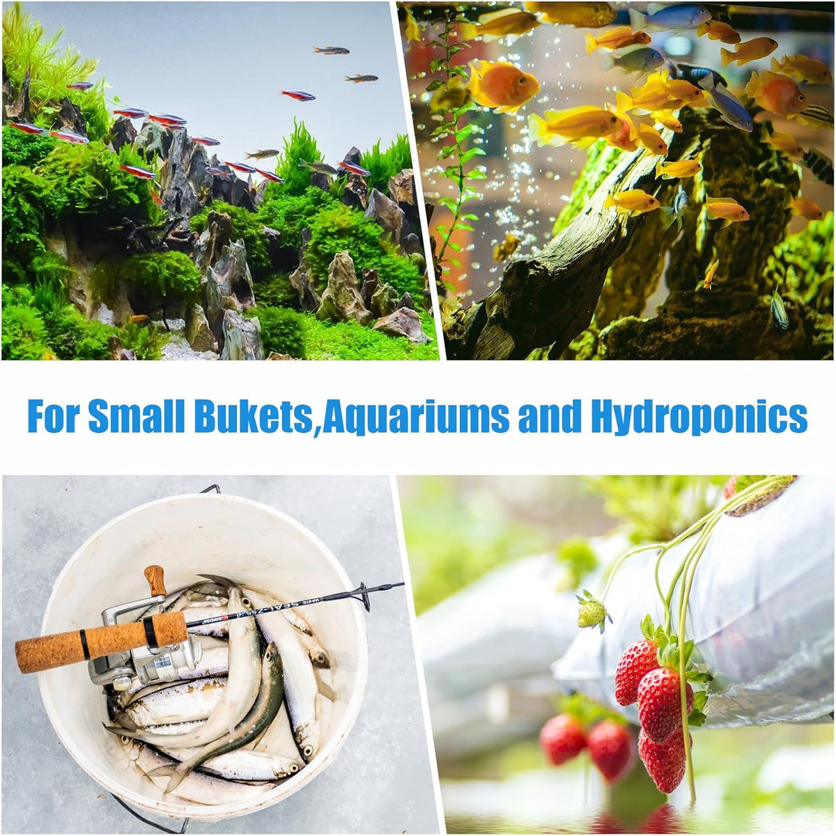 Aquarium Air Stones 1 inch 12 Pack, Bubble Stone, Aerator Bubble Differ, Air Pump Accessories for Aquariums, Fish Tanks, and Hydroponics