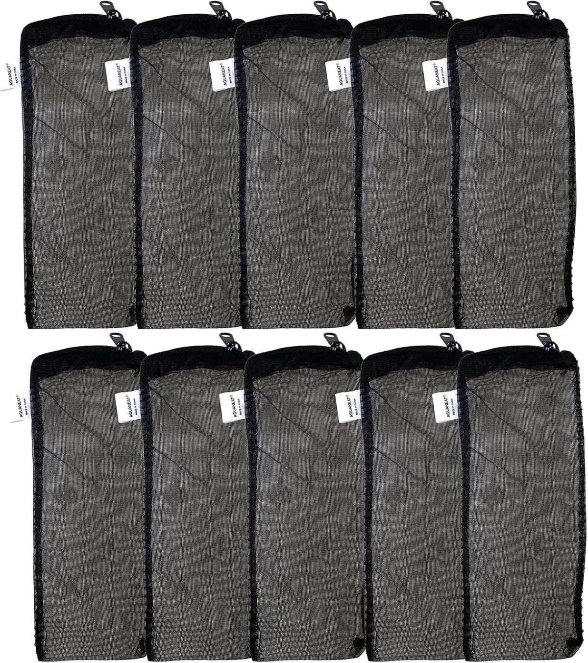 10pcs Aquarium Filter Media Bags, Fish Tank Fine Mesh Bags, 3”x4”/3”x8”/5.5”x8” with Plastic Zipper for Activated Carbon (3” x 8”)