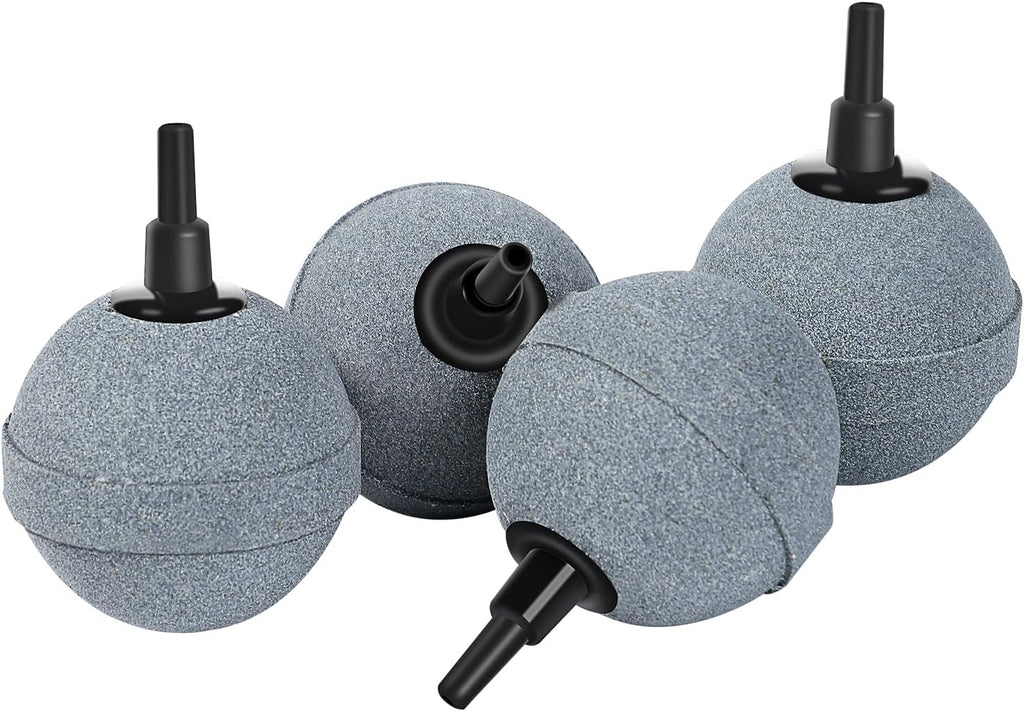 Air Stones for Ponds 2 Inch, Long Lasting Aerator Oxygen Differ, Air Pump Accessories for Aquariums, Fish Tanks, Hydroponics and DWC Reservoirs 4 Pack