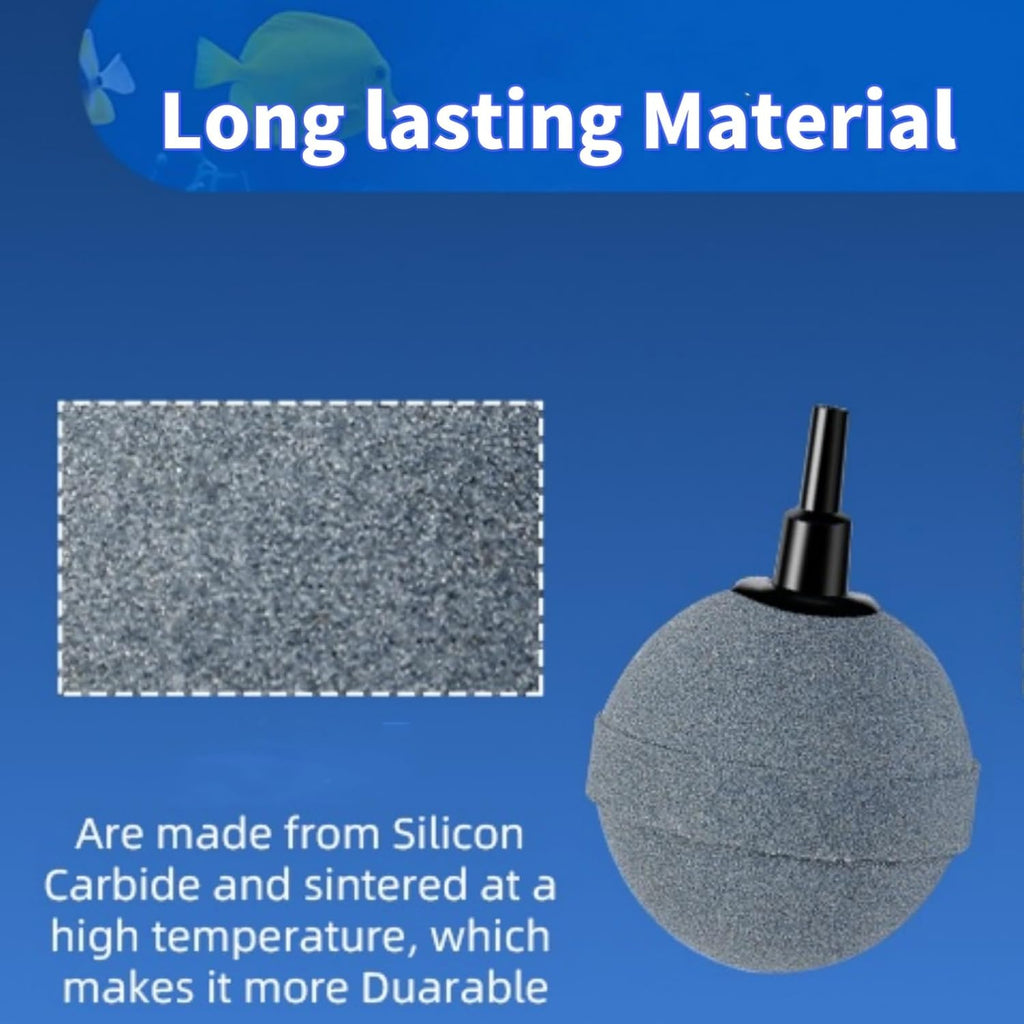 Air Stones for Ponds 2 Inch, Long Lasting Aerator Oxygen Differ, Air Pump Accessories for Aquariums, Fish Tanks, Hydroponics and DWC Reservoirs 4 Pack