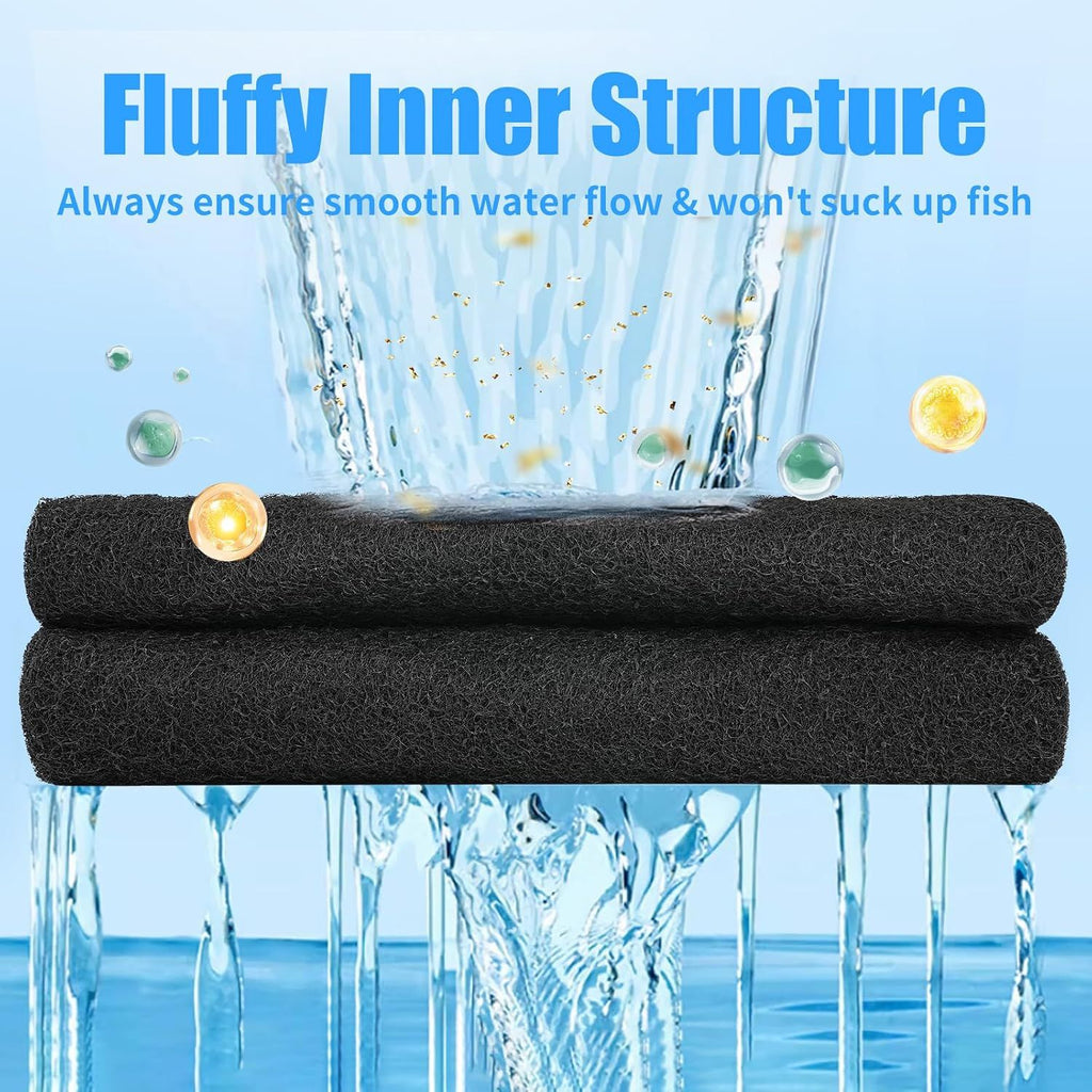 Aquarium Activated Carbon Filter Media Pad for Fish Tank Pond Canister Filter (30cm x 40cm)