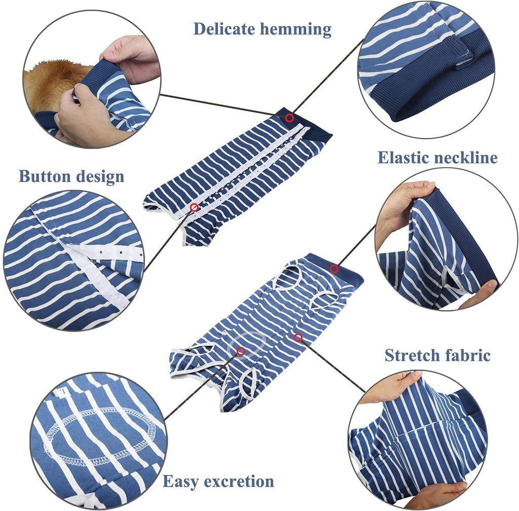 Dog Recovery Suit for Abdominal Wounds, Breathable Dog Surgery Recovery Suit for Dogs, E-Collar Alternative After Surgery Wear Suit for Small/Medium Dogs