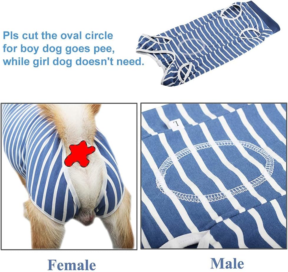 Dog Recovery Suit for Abdominal Wounds, Breathable Dog Surgery Recovery Suit for Dogs, E-Collar Alternative After Surgery Wear Suit for Small/Medium Dogs