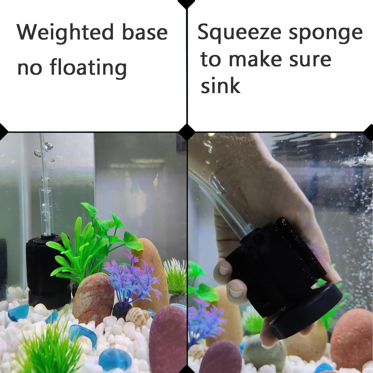 3 Pack Aquarium Bio Sponge Filter Breeding Fry Betta Shrimp Nano Fish Tank (Small up to 10Gal)
