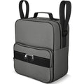 Premium Wheelchair Storage Bag - Large Capacity Organizer Pouch with 4 Zippered Compartments - Waterproof Lined Hanging Tote for Elderly Mobility Scooter - Gray