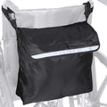 Medium Wheelchair Rear Storage Bag - Multi-Purpose Organizer Pouch for Walker Mobility Scooter - Durable Lightweight Carry Tote - Black