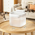 3L Pet Water Fountain - Automatic Circulating Cat Dog Water Dispenser with Filter - USB Powered Silent Pump - Waterfall White