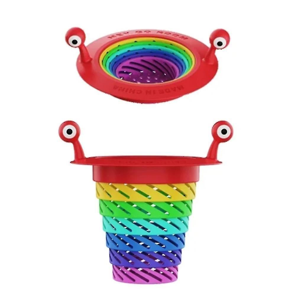 2pcs Colorful Kitchen Sink Strainer Retractable Food Catchers Hollow-out Drain Residue Filter Cocina Accessories