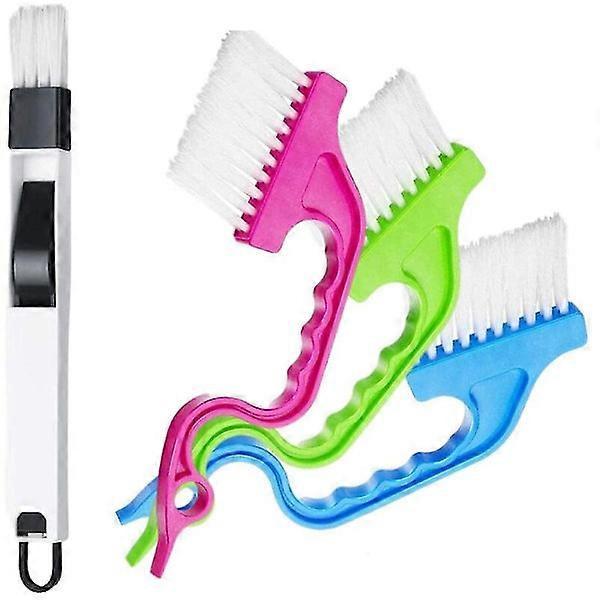 4pcs Bottle & Carafe Cleaning Brush Set with Silicone Scraper