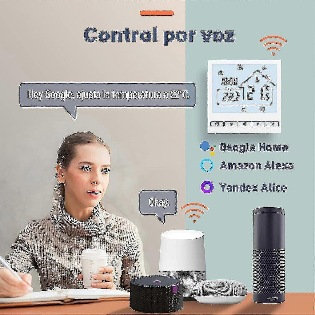 WiFi Smart Heating Thermostat 16A Wall Thermostat Compatible with Alexa Google Home