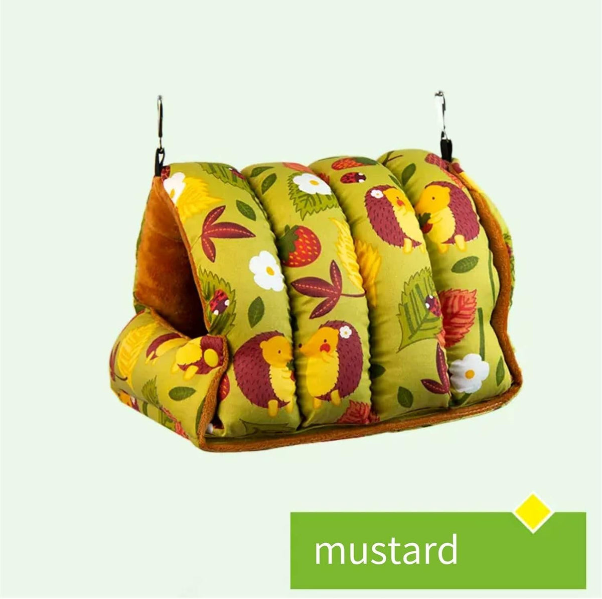 Parrot Hammock Warm Bird Nest Hanging Bed Large Mustard - M