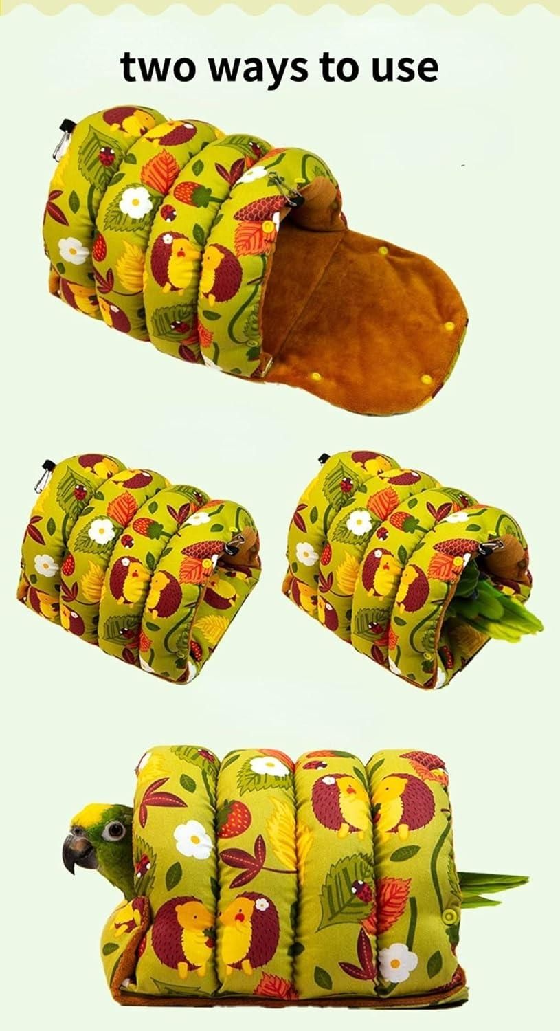 Parrot Hammock Warm Bird Nest Hanging Bed Large Mustard - M