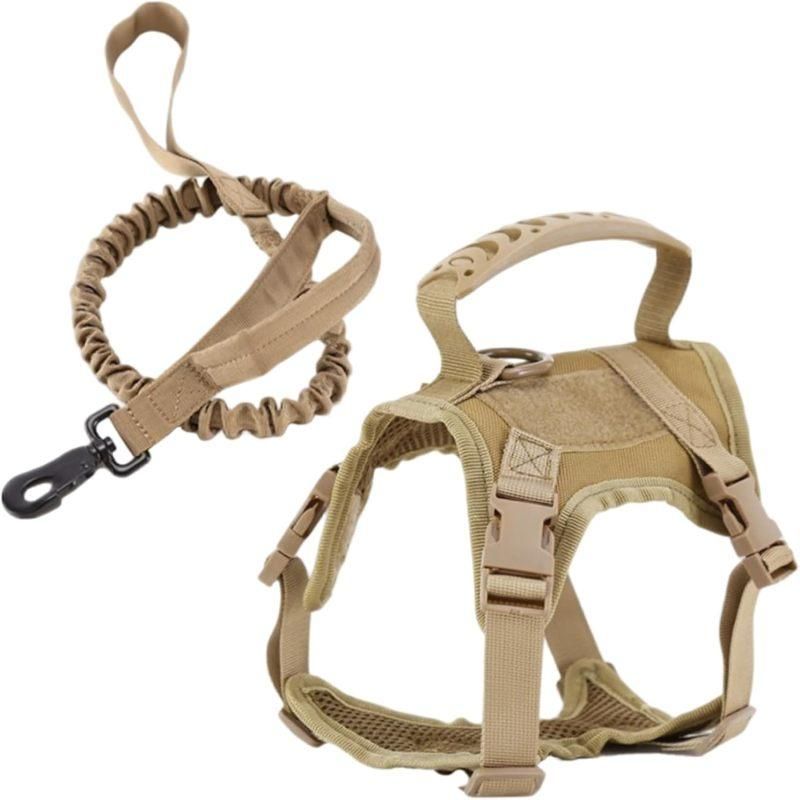 Escape Proof Cat Harness & Leash Set Adjustable Mesh Vest with Handle for Outdoor Walking - Black
