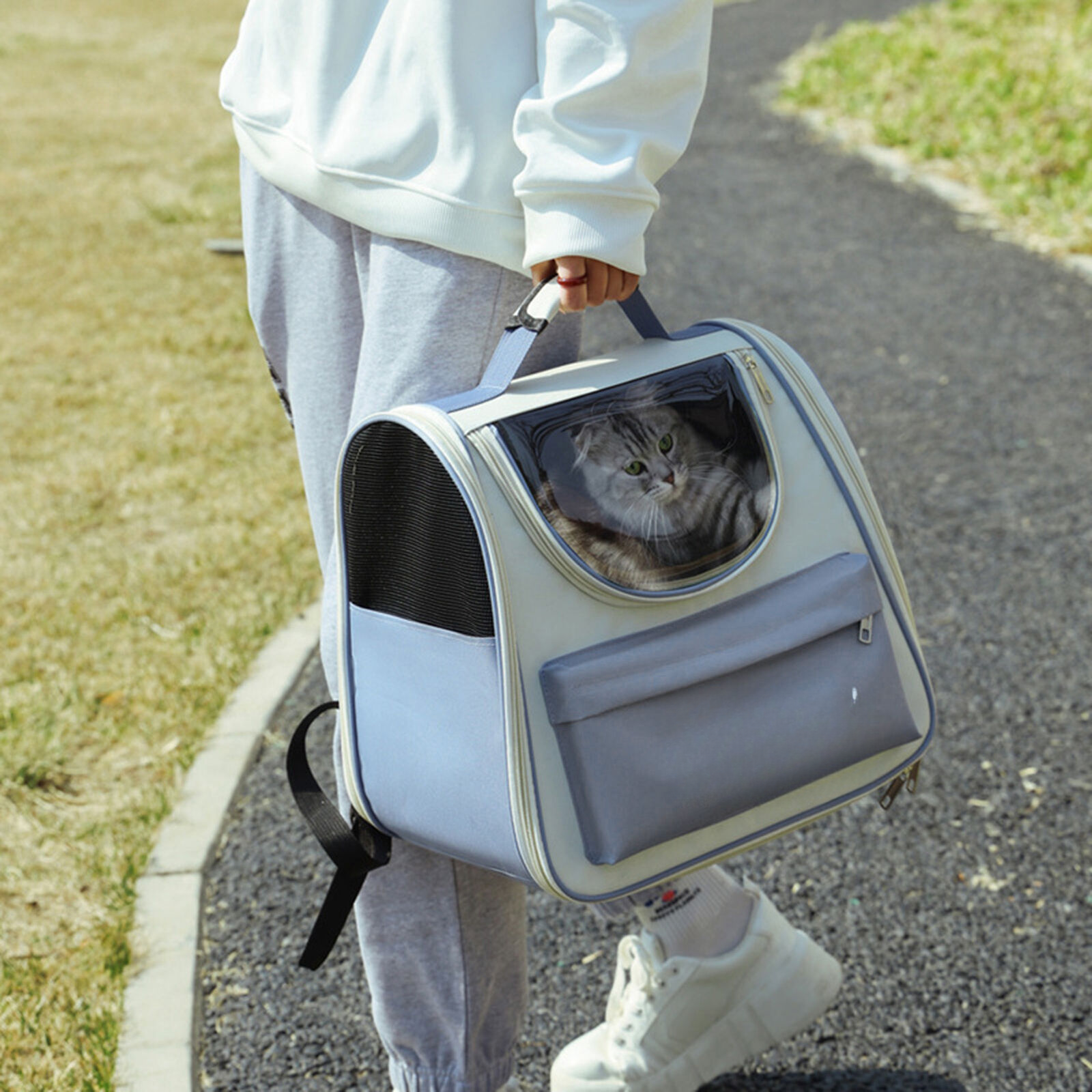 Pet Carrier Backpack Breathable Large ty Cat Travel Bag Pink