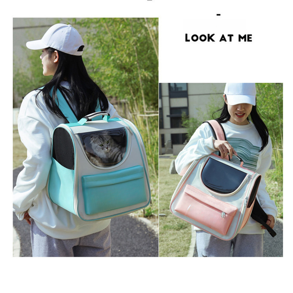 Pet Carrier Backpack Breathable Large ty Cat Travel Bag Pink