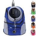 Breathable Mesh Pet Carrier Backpack For Dogs Cats Hiking Travel - Blue L