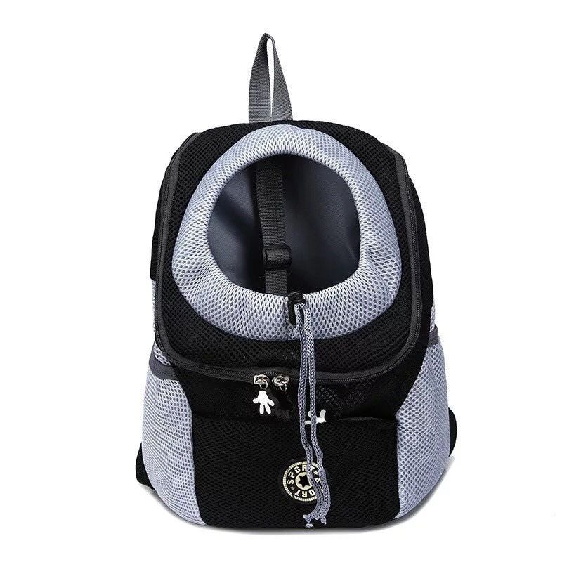 Breathable Mesh Pet Carrier Backpack For Dogs Cats Hiking Travel - Black M