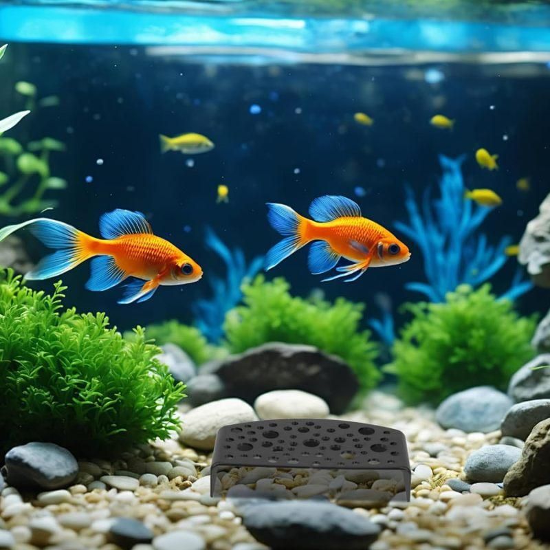 2Pcs ABS Plastic Aquarium Shrimp Cave Hideout Tunnel Small Fish Breeding Shelter Decor Black
