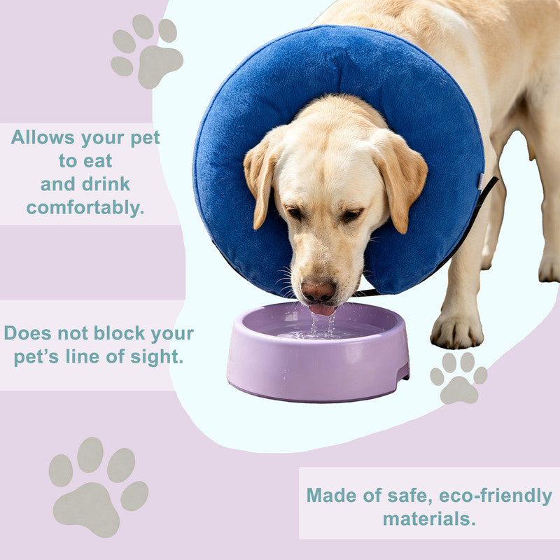 Inflatable Dog Cone Collar Alternative, Soft Dog Cone for Small Medium Large Dogs and Cats, Neck Recovery ECollar After Surgery,L