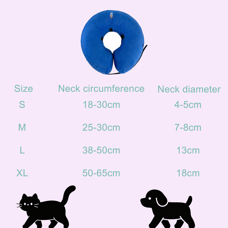 Inflatable Dog Cone Collar Alternative, Soft Dog Cone for Small Medium Large Dogs and Cats, Neck Recovery ECollar After Surgery,L
